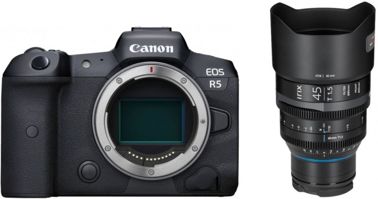 Caractéristiques techniques  Canon EOS R5 + Irix Cine 45mm T1.5 Canon RF
