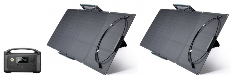 EcoFlow RIVER + 2 x 110W Solarpanel