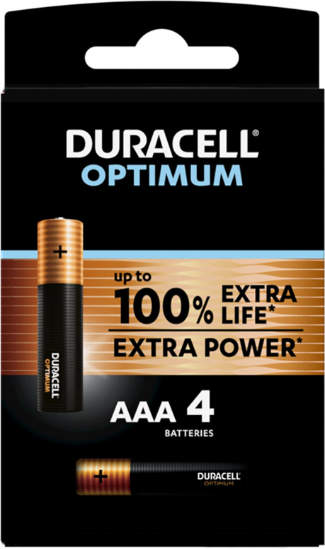 Technical Specs  Duracell MN2400 Optimum AAA 4pcs blister pack