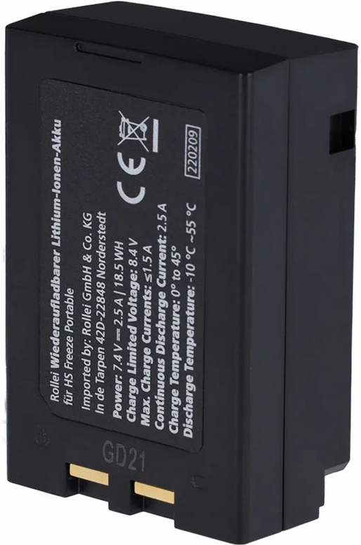 Technical Specs  Rollei HS Freeze Portable Battery