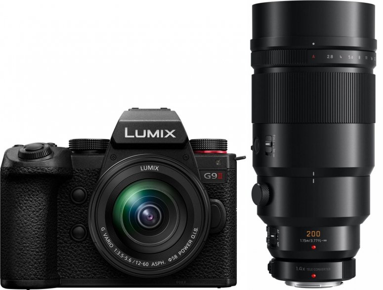 Caractéristiques techniques  Panasonic Lumix G9 II + 12-60mm f3,5 + Leica DG Elmarit 200mm f2,8 OIS