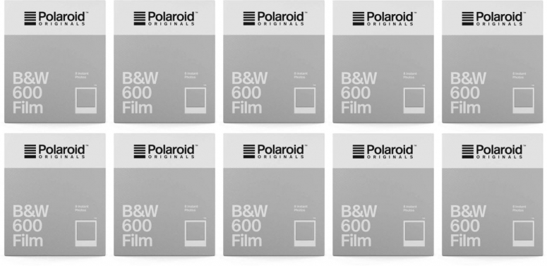 Polaroid 600 B&W Film 8x Pack of 10