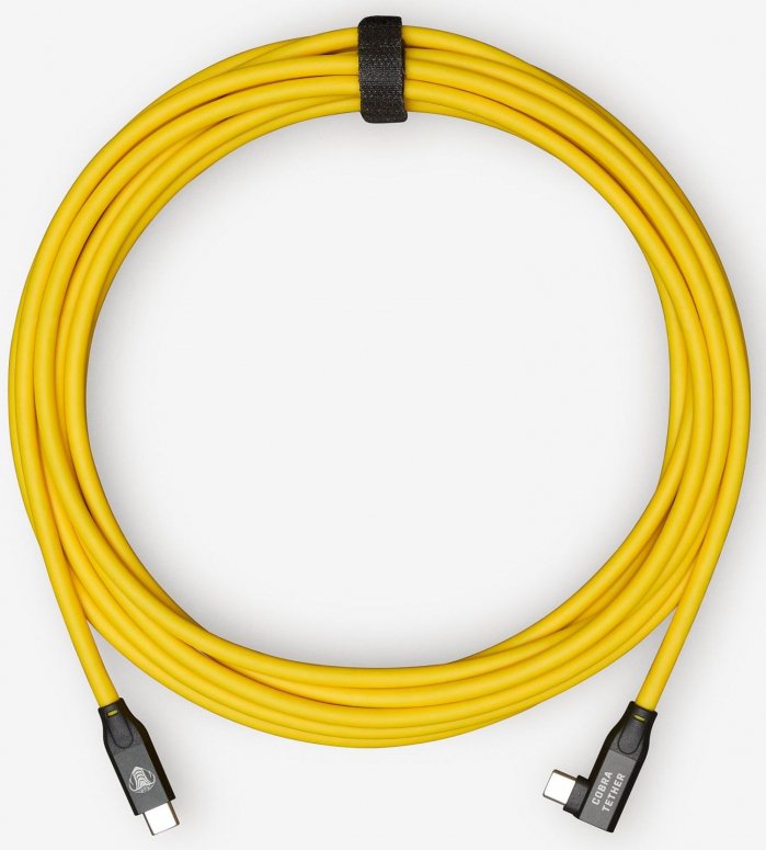 CobraTether USB-C to USB-C 90° 5m yellow
