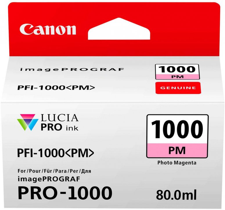 Technische Daten  Canon PFI-1000PM Tinte photo magenta