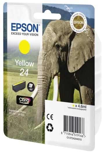 Technical Specs  Epson Singlepack Yellow 24 Claria Photo HD ink 4.6 ml