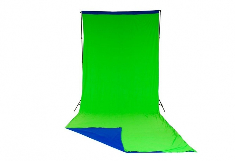 Manfrotto LC5887 Chromakey Textilhintergrund Grün/Blau 300X700cm