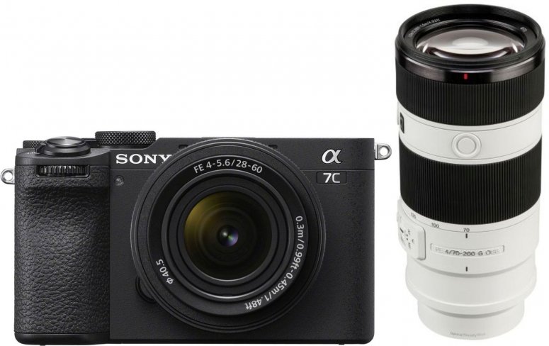 Zubehör  Sony Alpha ILCE-7C II schwarz + 28-60mm + SEL 70-200mm f4