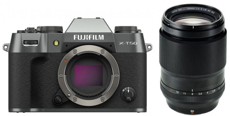 Accessoires  Fujifilm X-T50 Anthracite + XF 90mm f2 R LM WR