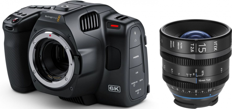 Blackmagic Pocket Cinema Camera 6K Pro + Irix Cine 15mm T2.6