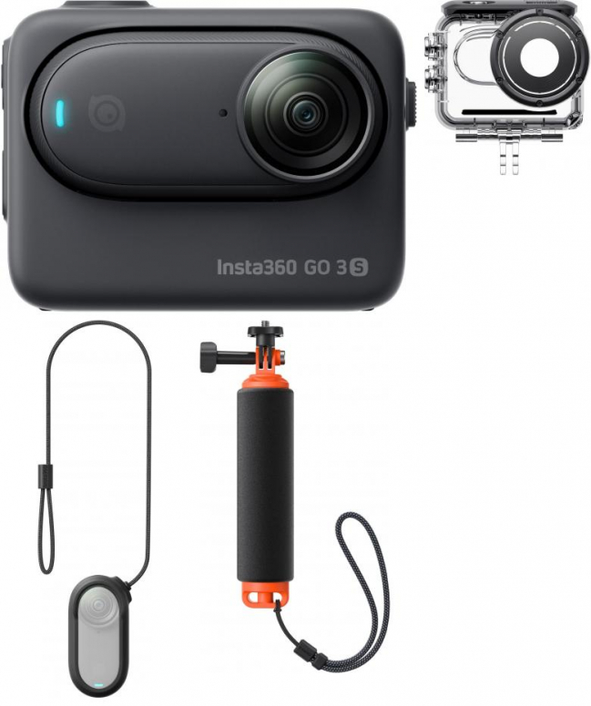 INSTA360 GO 3S (64GB) Midnight Black Wassersport-Bundle