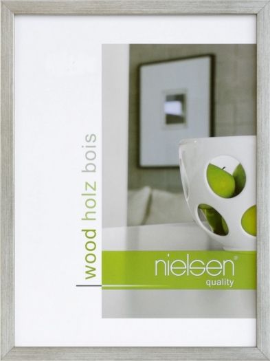 Nielsen Holzrahmen 6532007 Quadrum 13x18cm silber