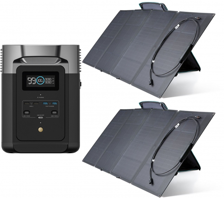 EcoFlow DELTA 2 + 2x 160W panneau solaire