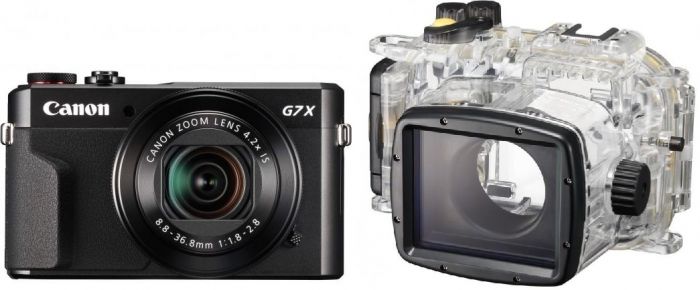 Accessoires  Canon PowerShot G7X Mark II noir + caisson étanche WP-DC55