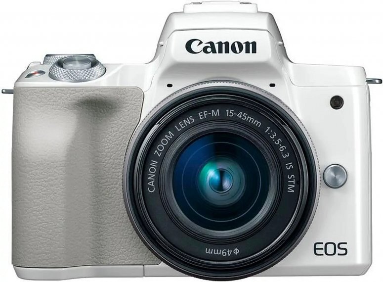 Zubehör  Canon EOS M50 + EF-M f3,5-6,3 15-45 mm IS STM Kit weiß