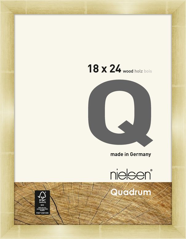 Nielsen cadre en bois 6534009 Quadrum 18x24cm or