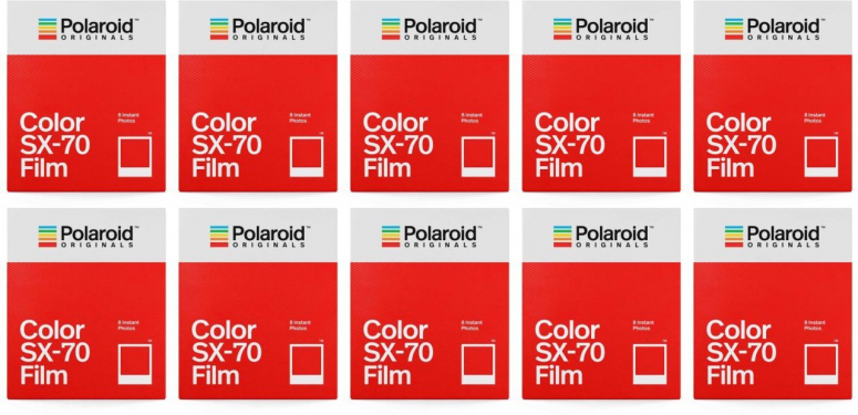 Polaroid SX-70 Color Film 8x Pack of 10