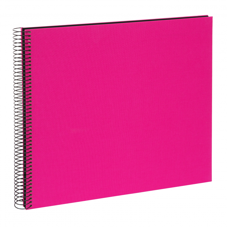 Goldbuch Spiralalbum Leinen Pink 25 964 schwarze Seiten 34x30cm