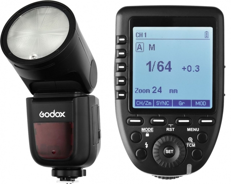 Godox V1N Rundblitzgerät für Nikon inkl. Akku und Xpro Transmitter