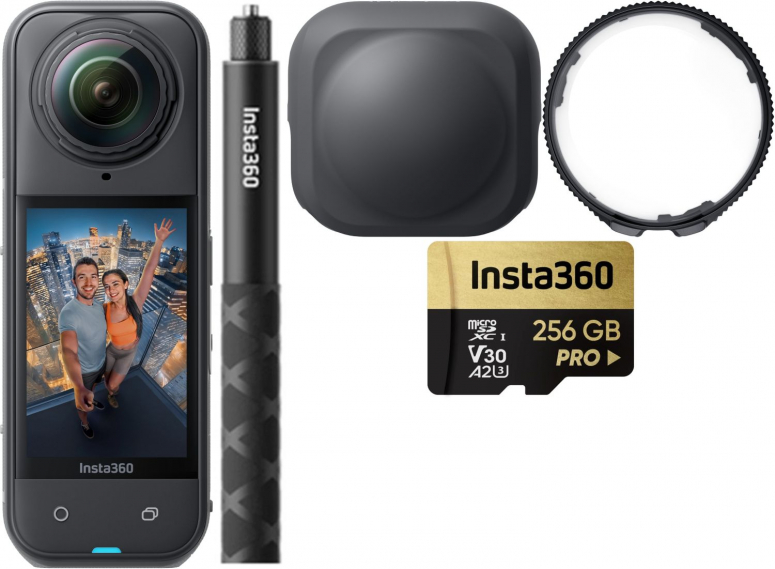 INSTA360 X5 Premium lens protection bundle + Micro SDXC 256GB V30 A2 U3