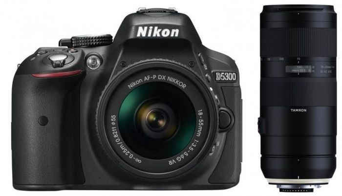 Nikon D5300 + AF-P 18-55mm VR + Tamron 70-210mm F4,0 Di VC USD 