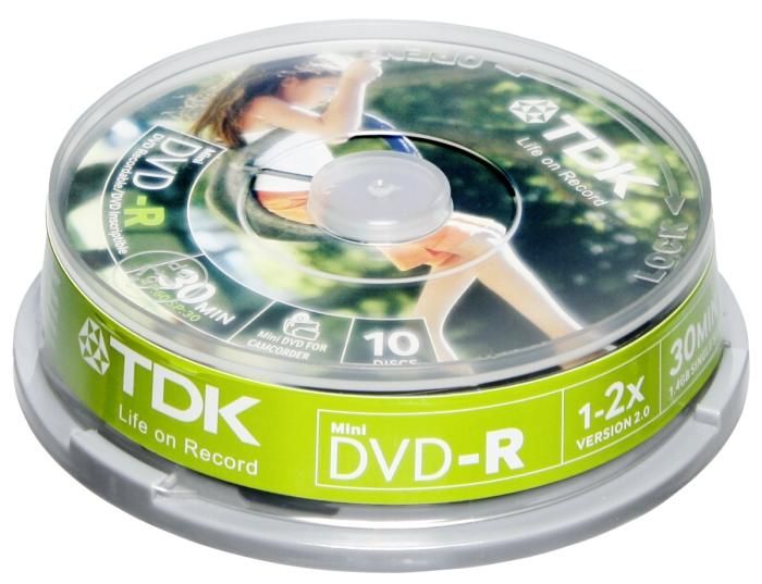 TDK DVD-R 8cm 10er Spindel