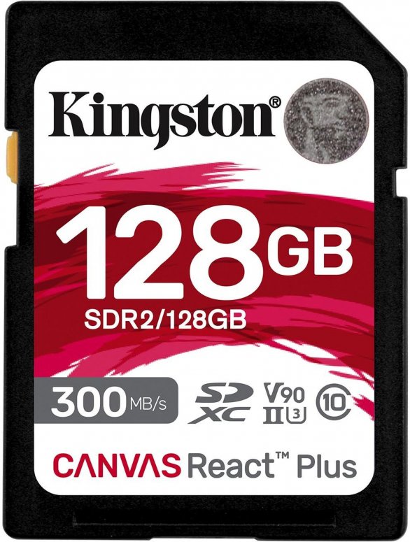 Technische Daten  Kingston SDXC Canvas React Plus 128GB 300MB/s V90 UHS II