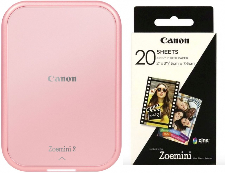 Canon Zoemini 2 or rose + Canon ZP-2030 20 feuilles