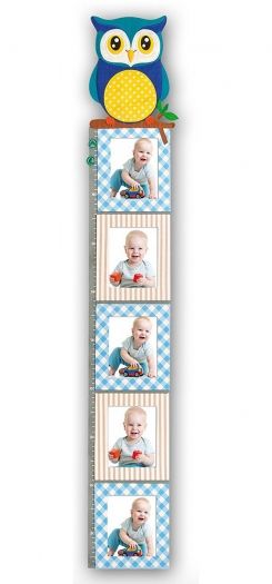 ZEP GCF41B Stoff-Rahmen Eule 5x10x15 inklusive Geschenkbox blau 