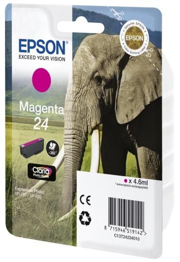 Technical Specs  Epson Single Pack Magenta 24 Claria Photo HD Ink 4.6 ml
