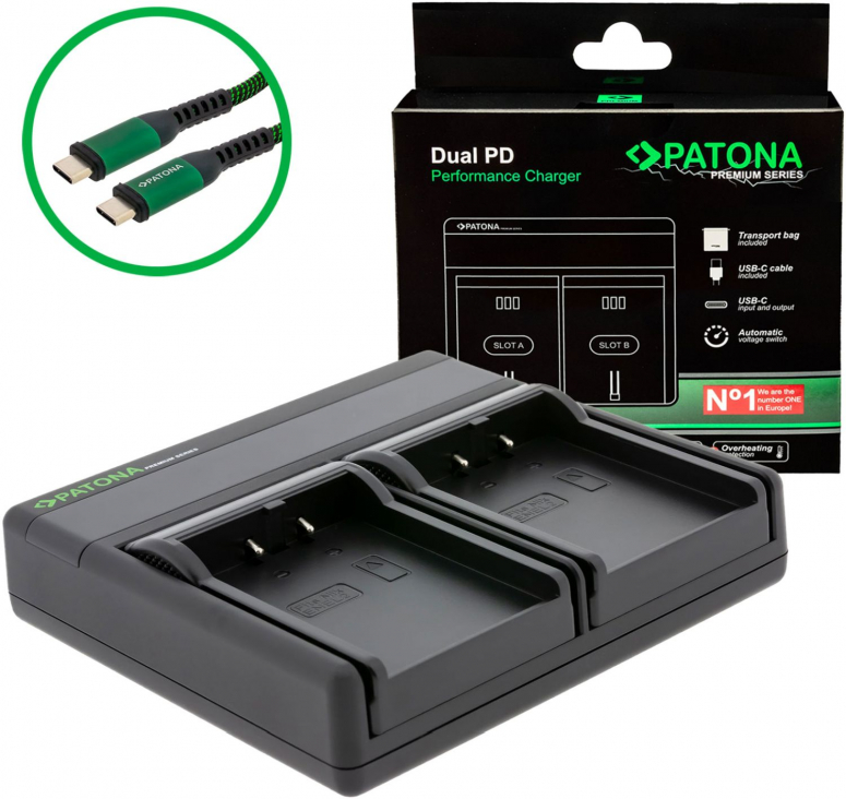 Technical Specs  PATONA Premium Dual PD charger for Nikon EN-EL2