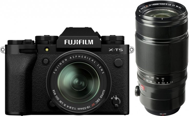 Zubehör  Fujifilm X-T5 schwarz + XF18-55mm f2,8-4 +XF 50-140mm f2,8