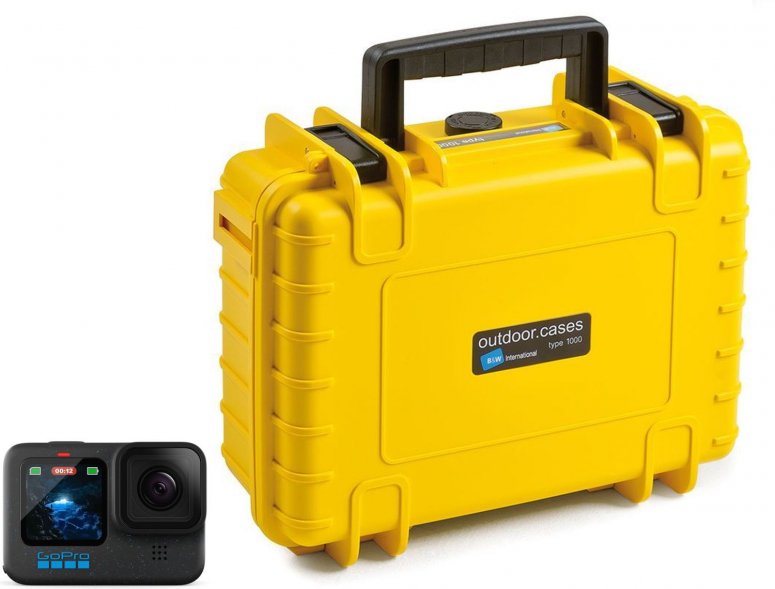 GoPro HERO12 Black + B&W Case Type 1000 yellow