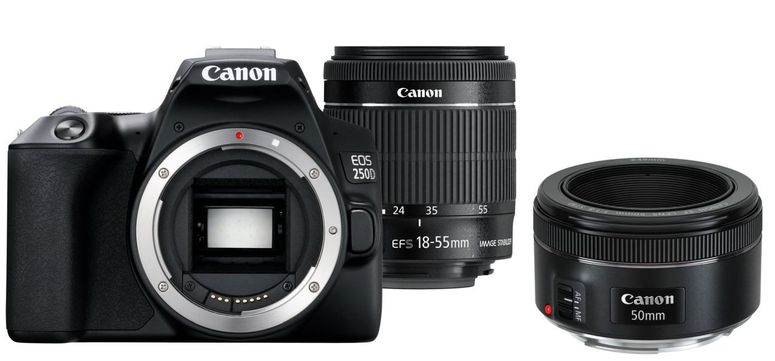 Technische Daten  Canon EOS 250D + EF-S 18-55mm IS + EF 50mm 1,8 STM