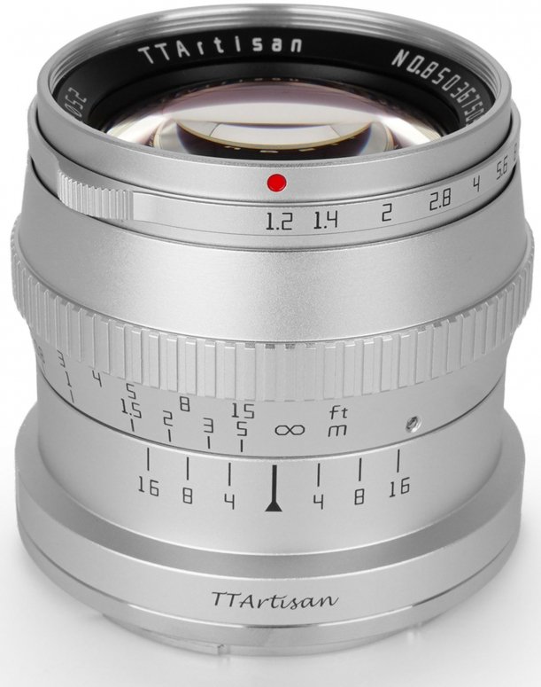 TTArtisan 50mm f1,2 für Nikon Z silber