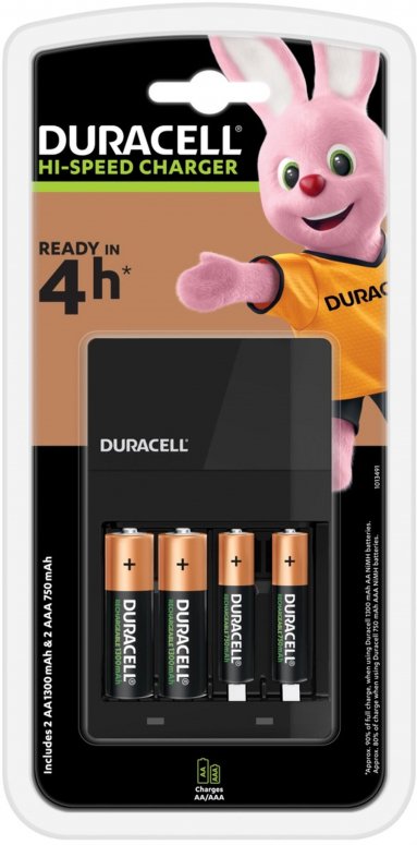 Duracell CEF14 Batterieladegerät für 4xAA/AAA