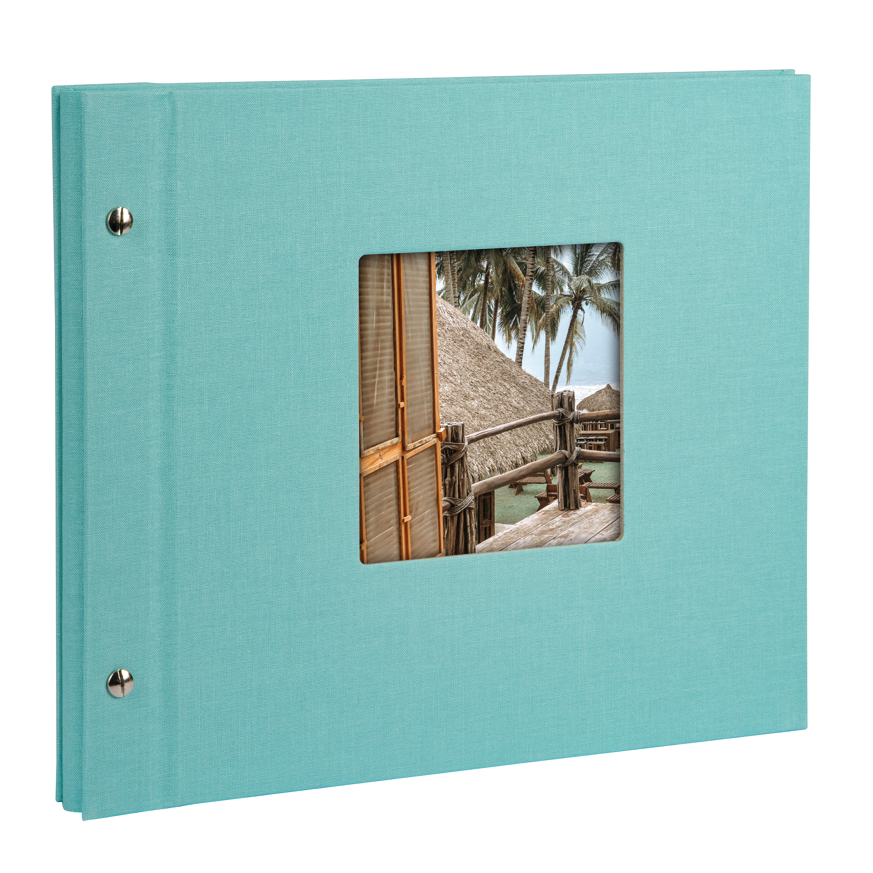 Goldbuch 26 507 Screw album Trend aqua 40 black pages 30x25cm