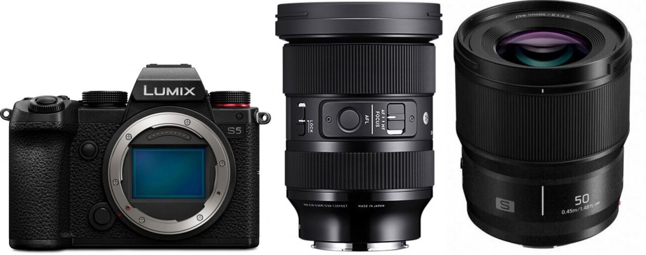 Panasonic DC-S5 + Sigma 24-70mm f2,8 + Lumix S 50mm f1,8 Bulk