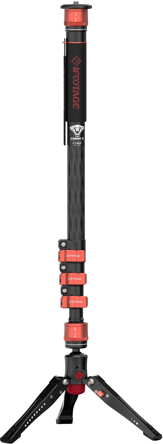 iFootage Cobra 3 Carbon fiber Flip lock Monopod