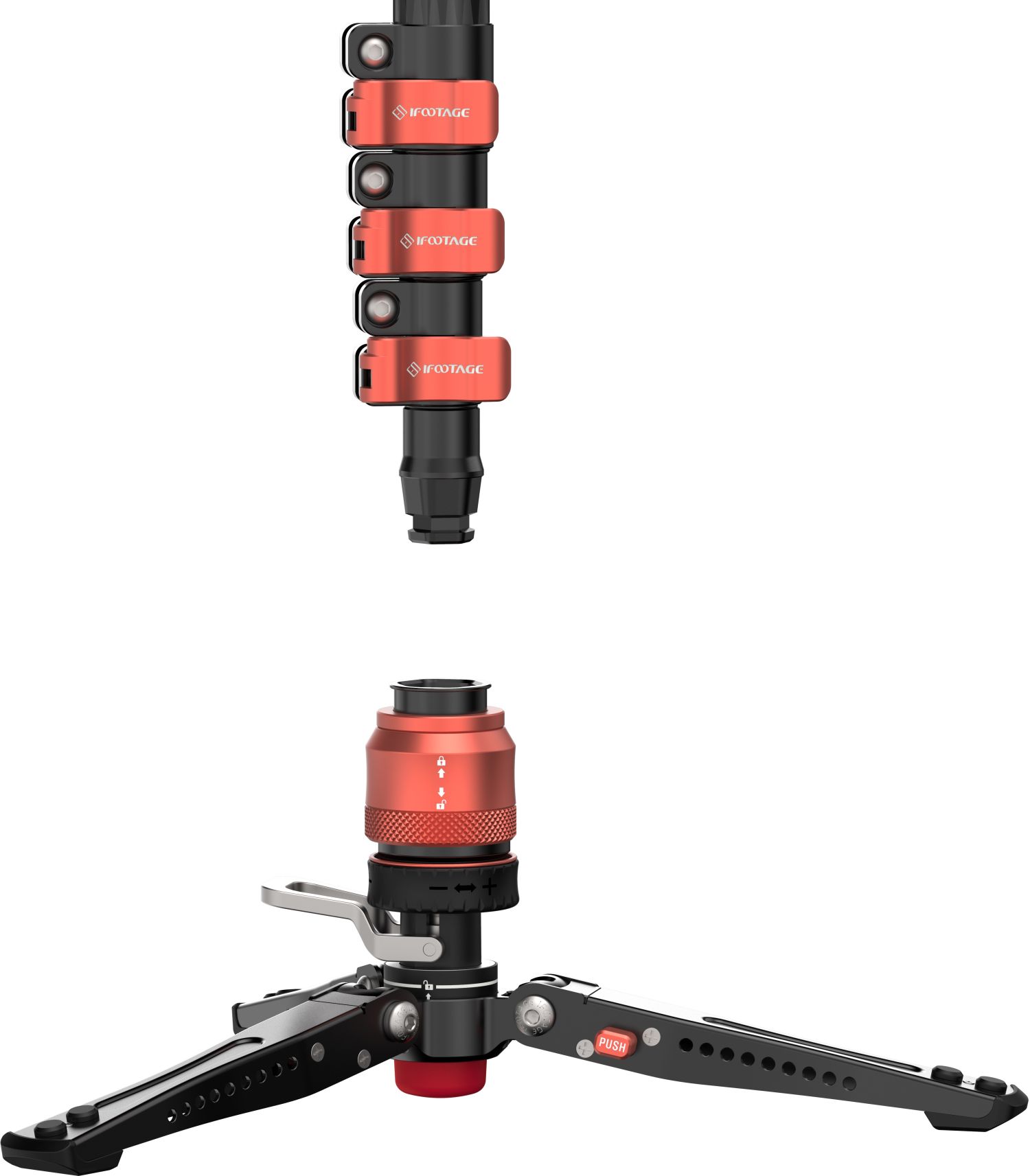 iFootage Cobra 3 Carbon fiber Flip lock Pedal Monopod