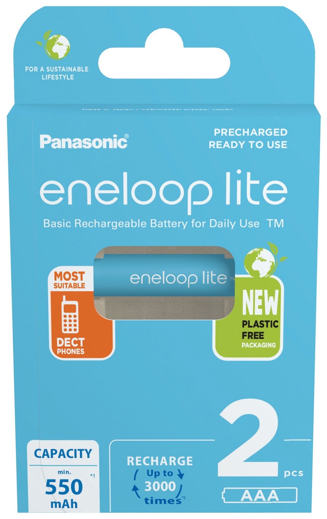 Panasonic eneloop lite Akku AAA-Micro 550mAh 2er-Pack