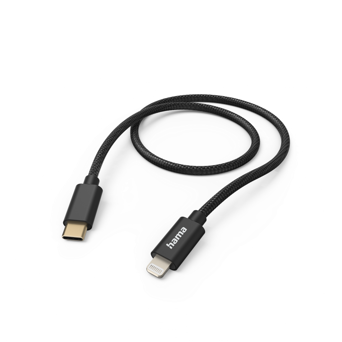 Hama 201546 Câble de charge Fabric USB-C vers Lightning Nylon 1,5m noir