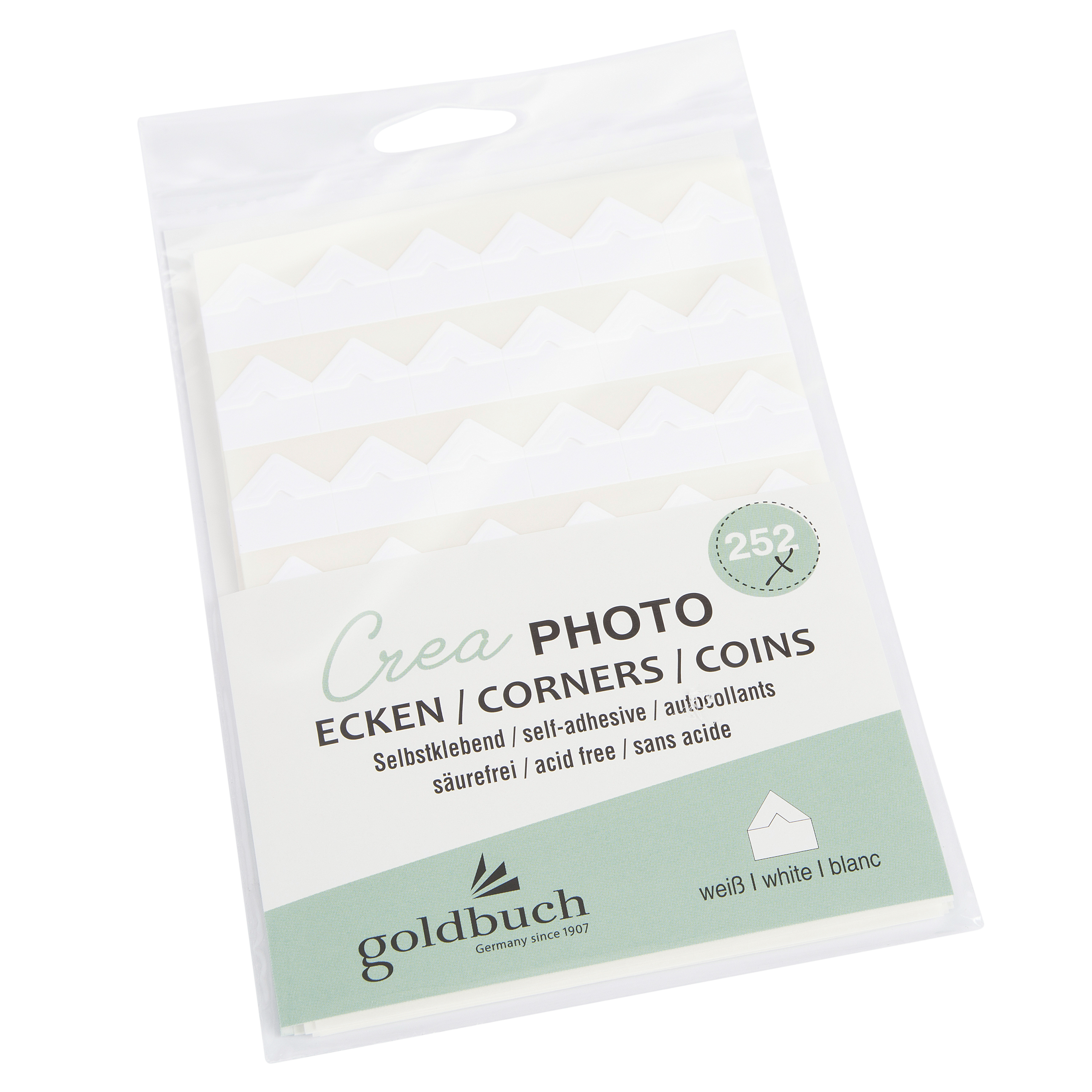 Goldbuch Photo corners 83082 Crea white 252 pcs.