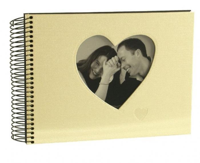 Goldbuch 20 853 spiral album chromo beige heart black pages