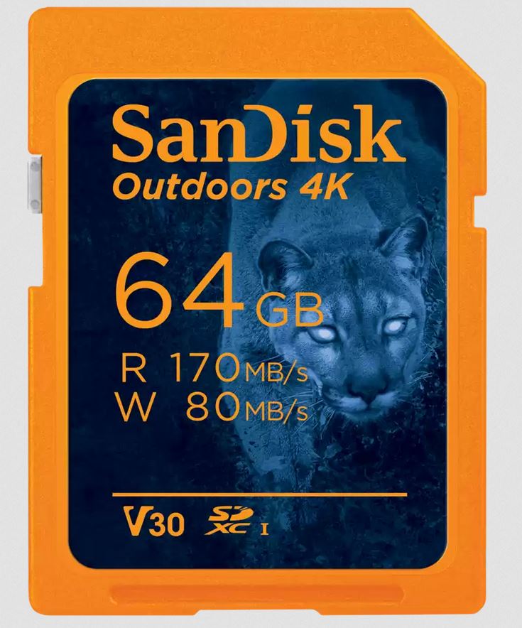 SanDisk Outdoors 4K SDXC UHS-I card 64GB