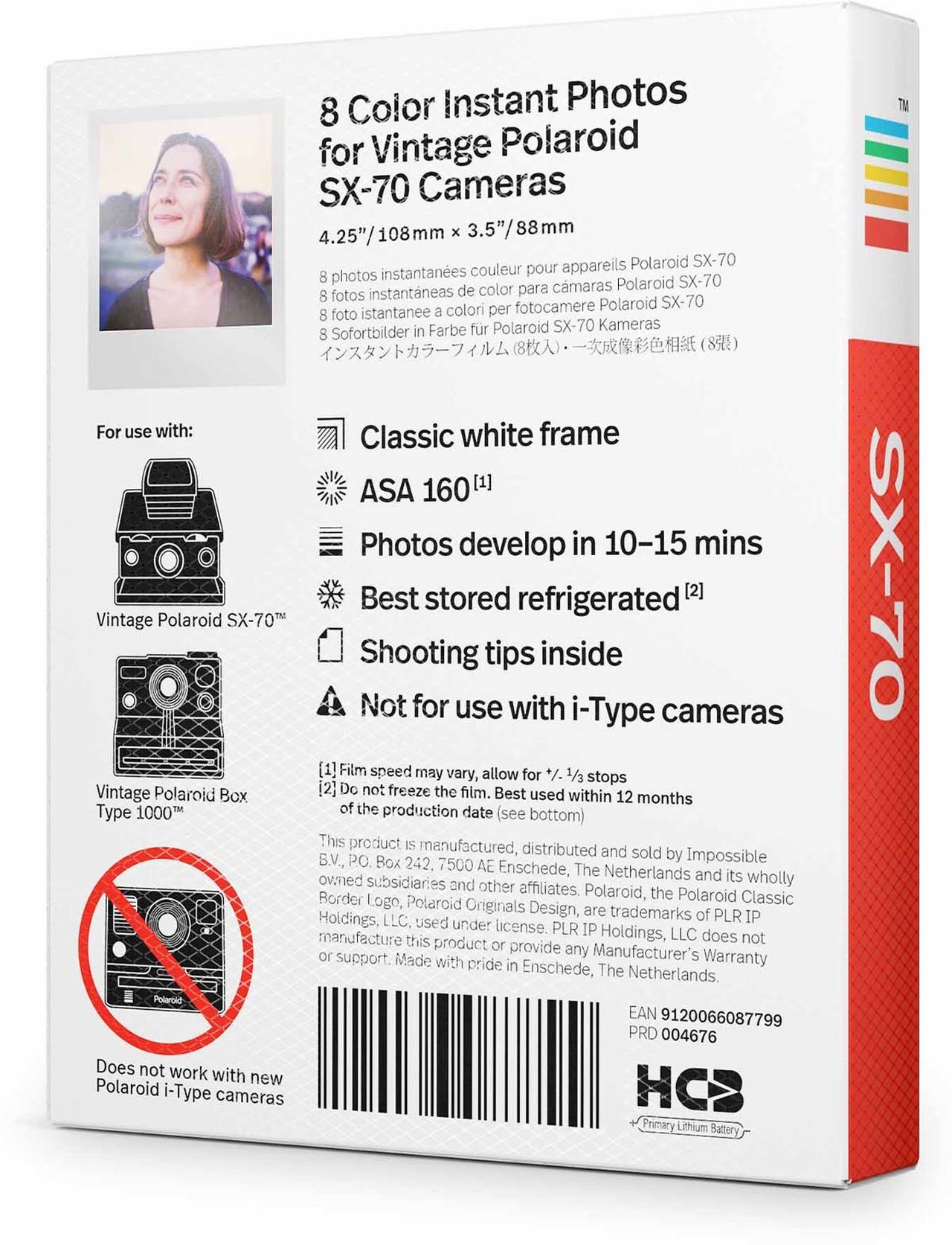 Polaroid SX-70 Color Film 8x Pack of 2 - Foto Erhardt