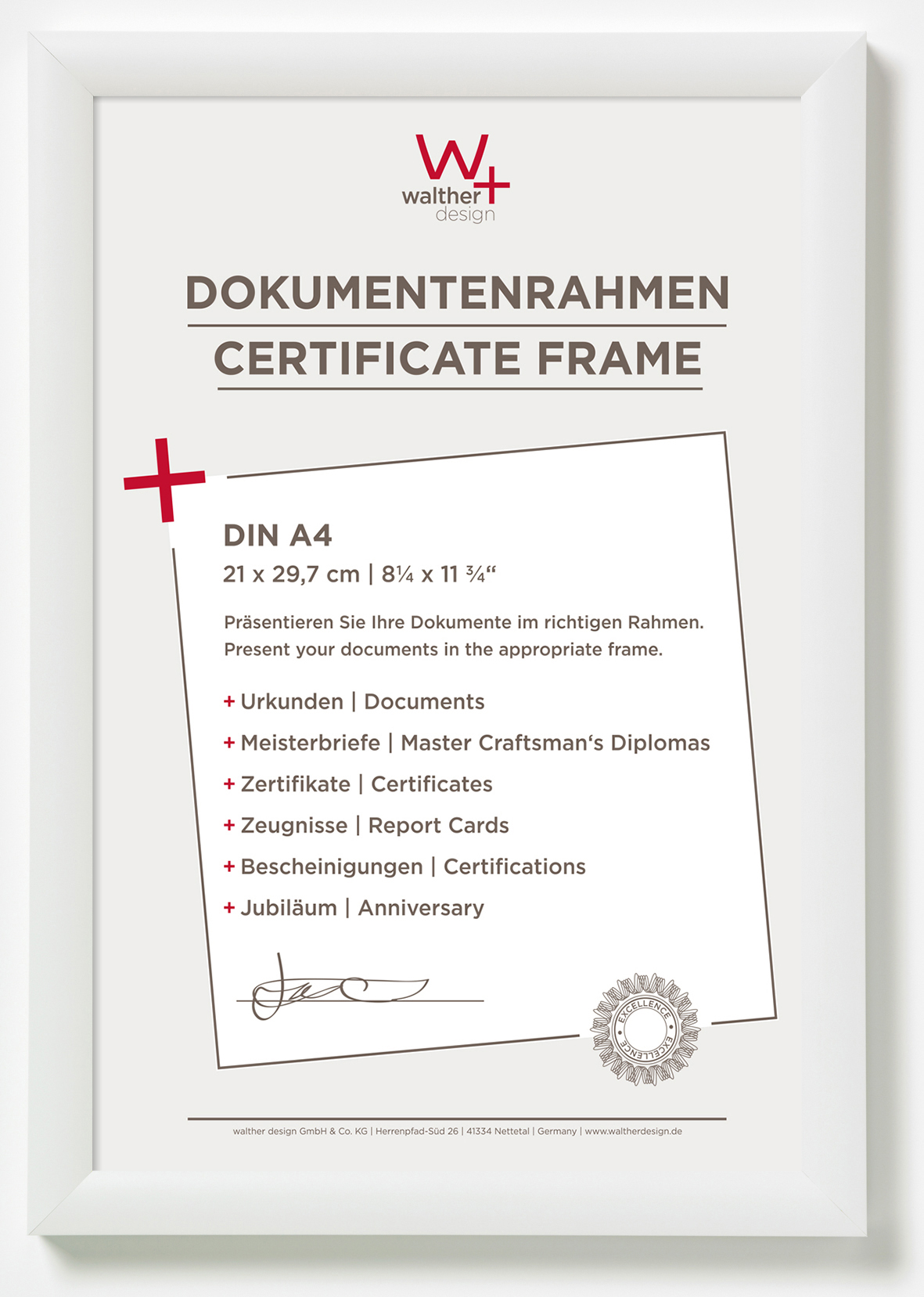 Walther Plastic frame Trendstyle KP130W 21x29,7cm white