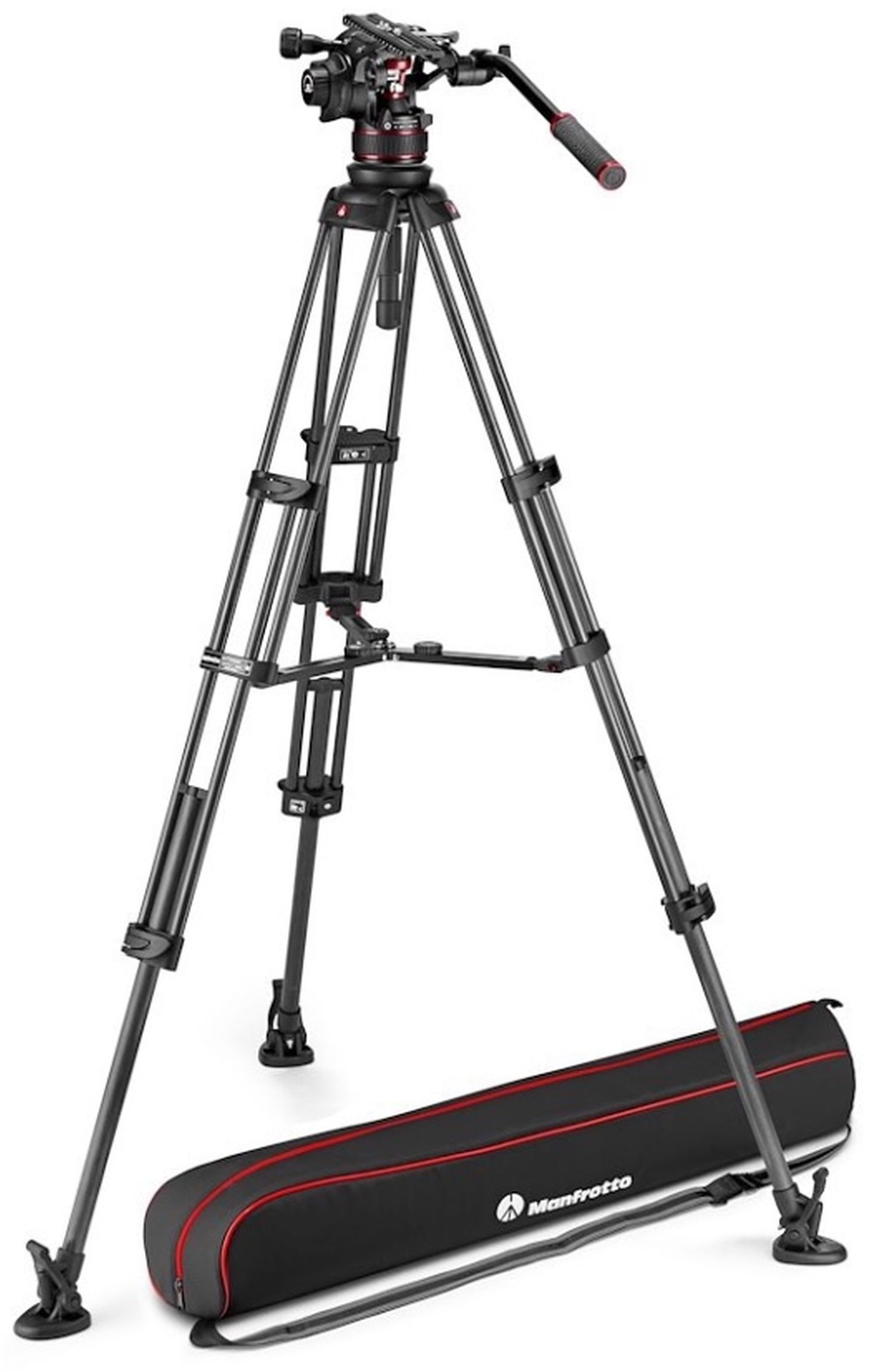 Nitrotech 612 Carbon video tripod with center spreader