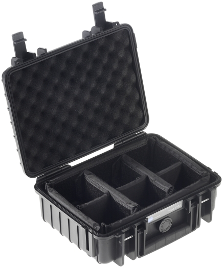 B&W Case Type 1000 RPD schwarz mit Facheinteilung