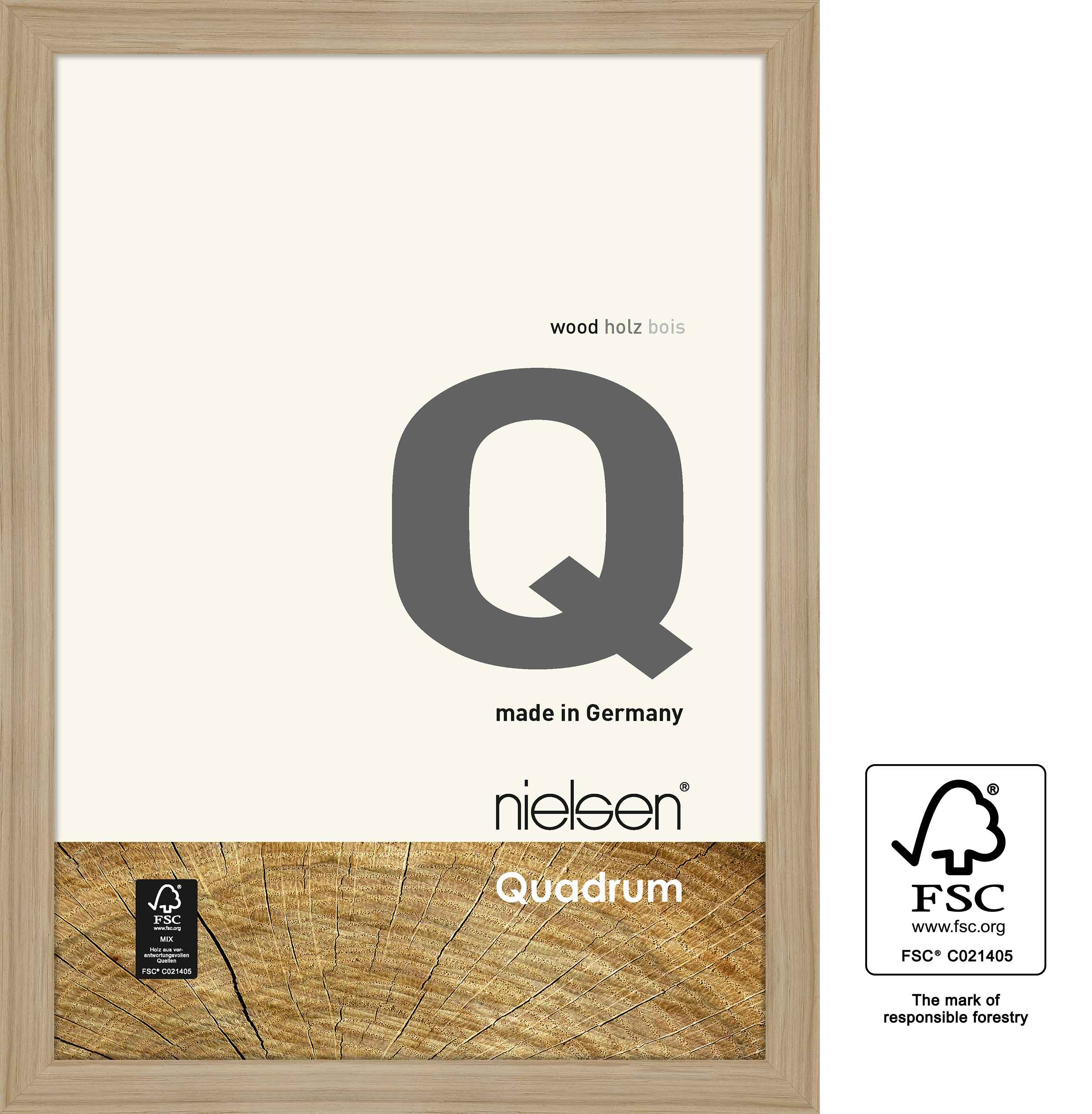 Technical Specs  Nielsen Wooden frame 6534003 Quadrum 18x24cm oak