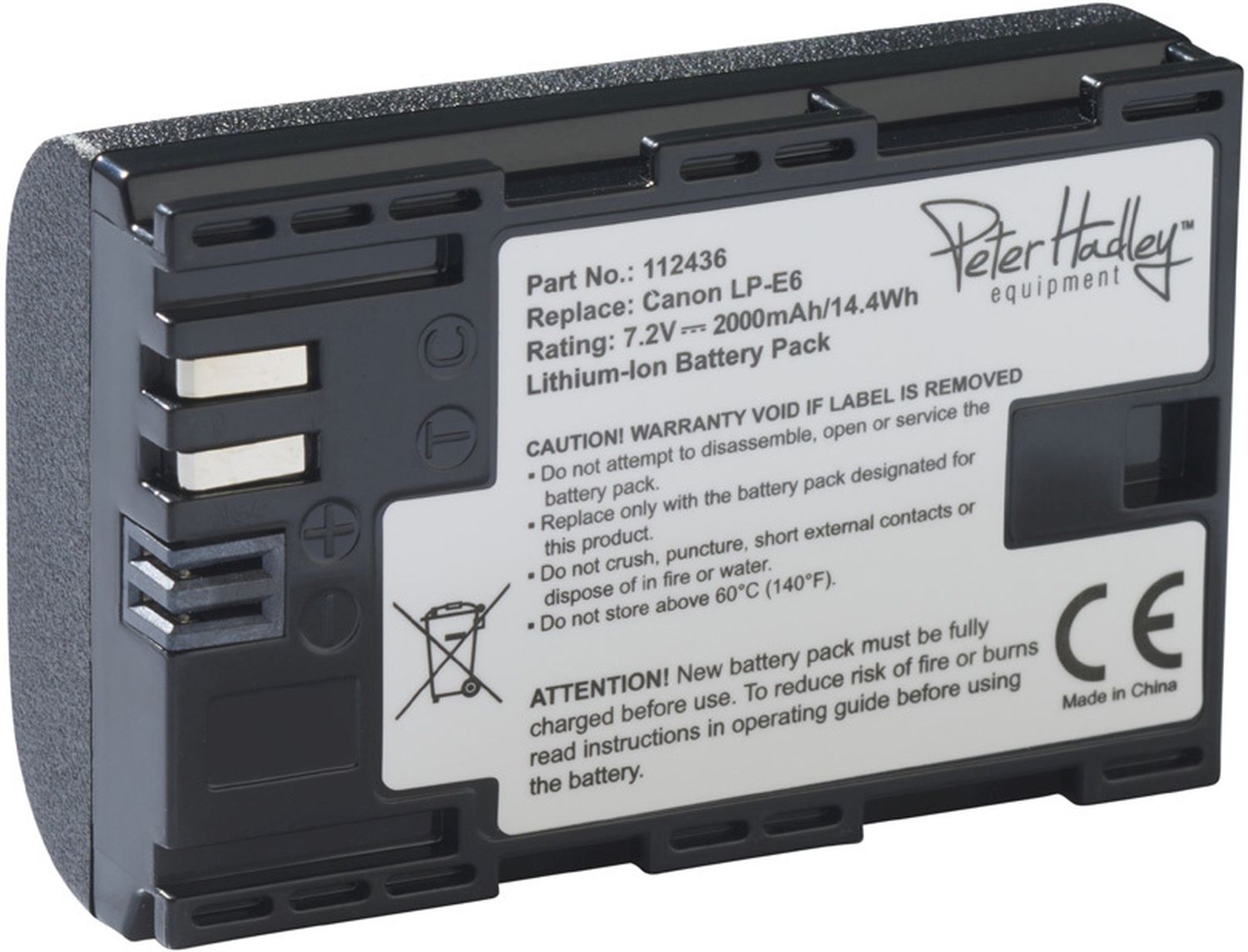 Peter Hadley LP-E6 battery